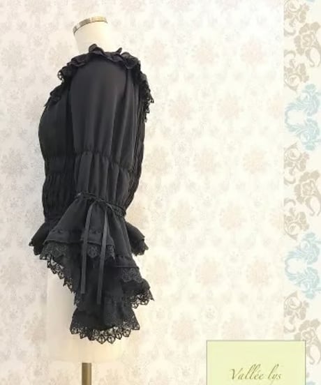 Vallee lys/ヴァレリス／Blossom Breeze Blouse （ブラック）