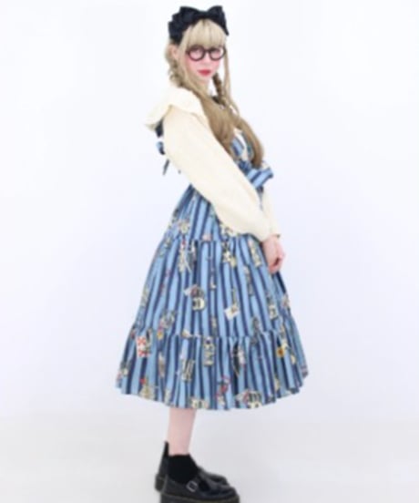 Perla nell' ostrica　125045-1  Alice in Wonder Glyph skirt（Sax Blue）
