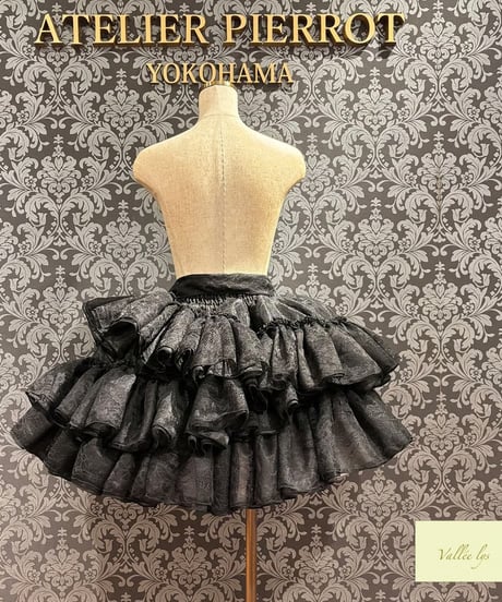 Vallee lys/ヴァレリス／ Petale Voile Skirt（ブラック）