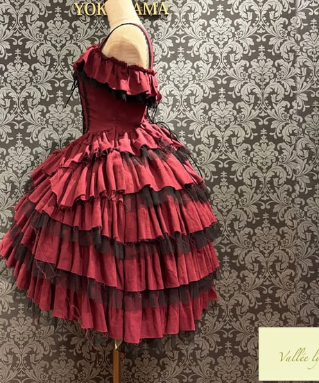Vallee lys/ヴァレリス／Nonette Gauze Jumperskirt（ボルドー）