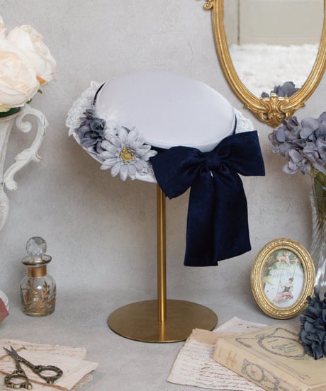 Mignonne Vintage／La Boutique Fleurie ミニキャノチェ -サックスグレー