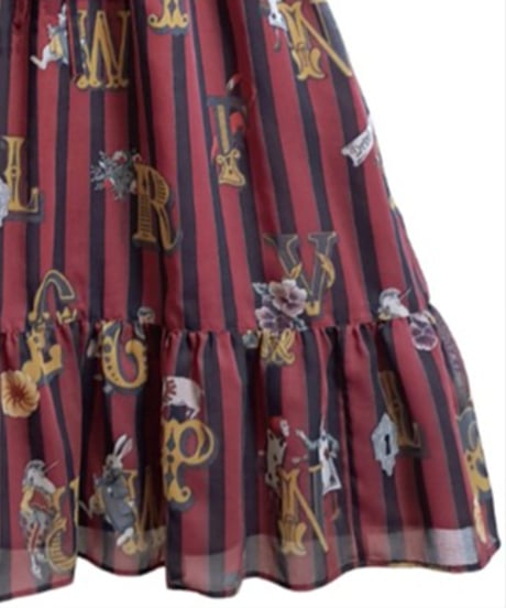 Perla nell' ostrica　125046-1　Alice in Wonder Glyph one-piece（Red）