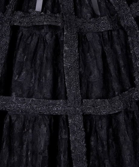h.NAOTO/エイチ・ナオト　Medium long Rose Bird Cage Dress