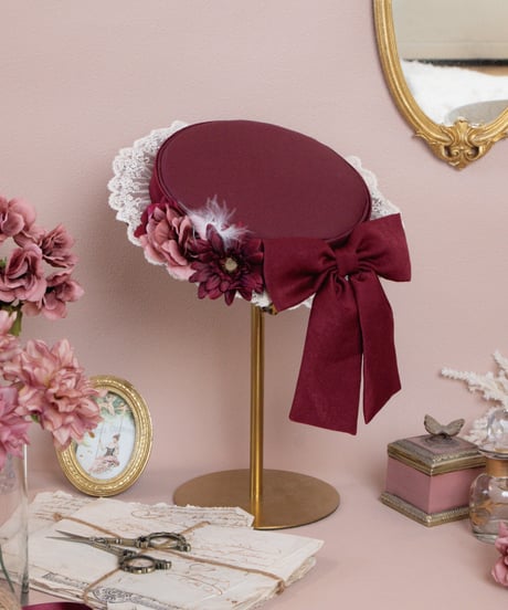 Mignonne Vintage／La Boutique Fleurie ミニキャノチェ -ボルドー-