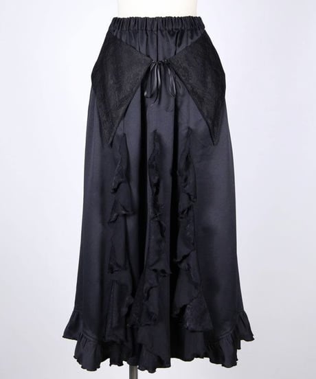 h.NAOTO/エイチ・ナオト　Gothic Ruffle Wrap-Style Flared Maxi Skirt