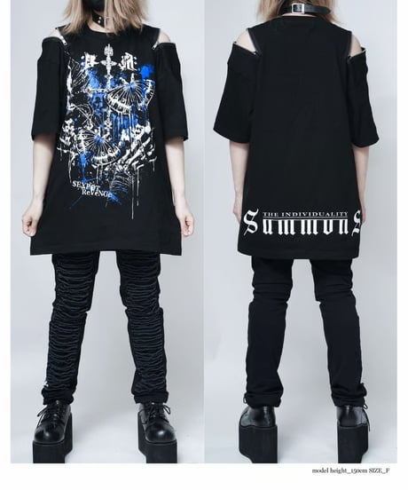 SEXPOT ReVeNGe/セックスポット sa681519 Shoulder Zip Original Cutsew 毒蛾リベンジ