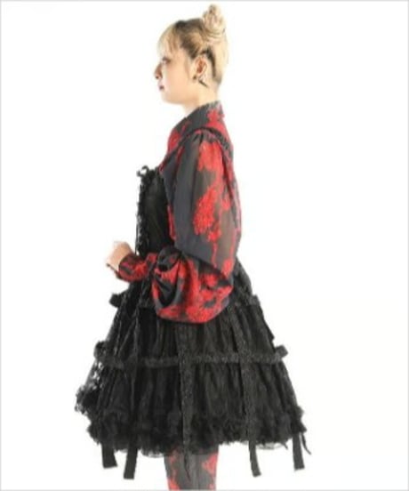 h.NAOTO/エイチ・ナオト　Rose Bird Cage Dress (Black)【M/Lサイズ】