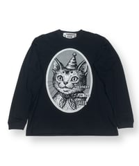 SANATORIUM/サナトリウム　SR389　アナーキキャットロングTシャツ(ブラック)