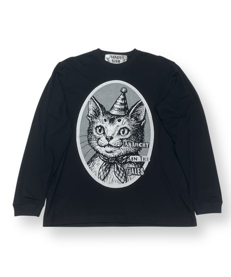 SANATORIUM/サナトリウム　SR389　アナーキキャットロングTシャツ(ブラック)