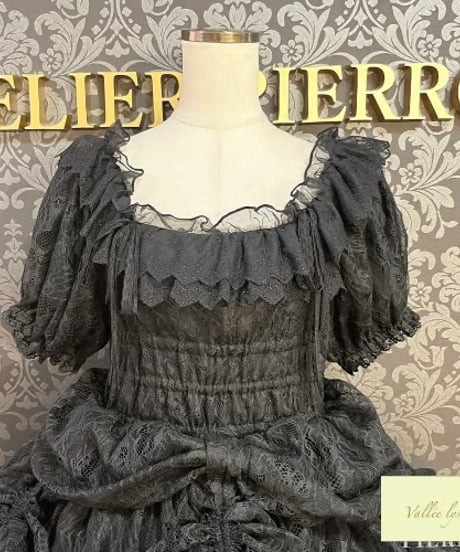 Vallee lys/ヴァレリス／Mellow Melody Dress（BLACK×BLACK）