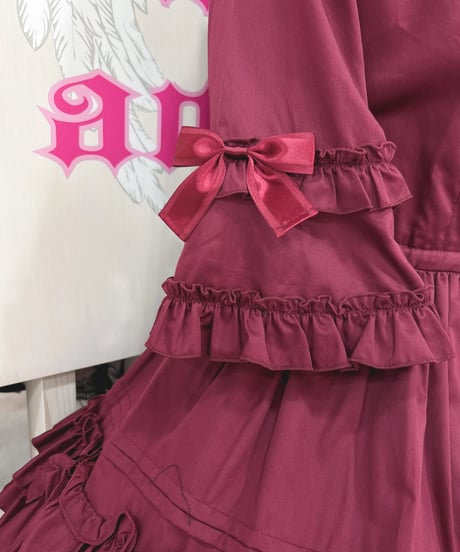 Pina sweetcollection／ドール姫袖ワンピース （ワイン×BK）