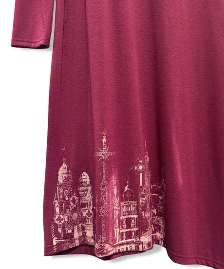 h.NAOTO/エイチ・ナオト　Side slit dress(Red)