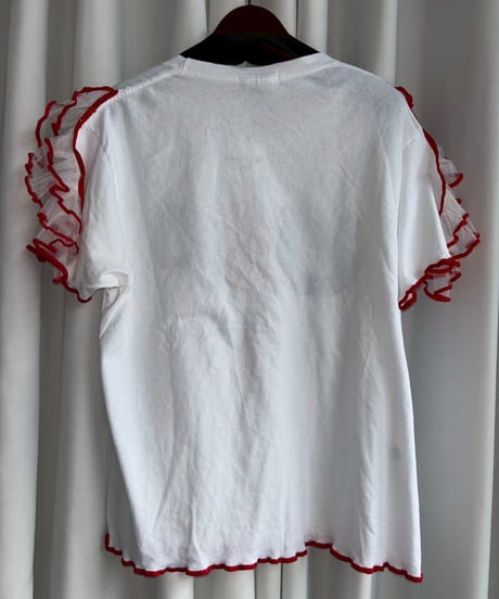 mother's made/マザーズメイド 605210 着合わせ肩チュールトップス(赤)