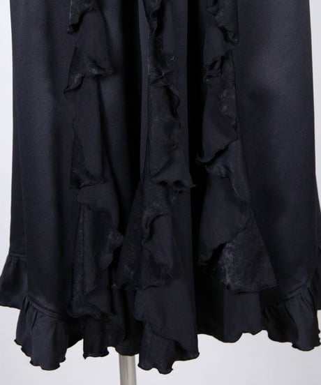 h.NAOTO/エイチ・ナオト　Gothic Ruffle Wrap-Style Flared Maxi Skirt