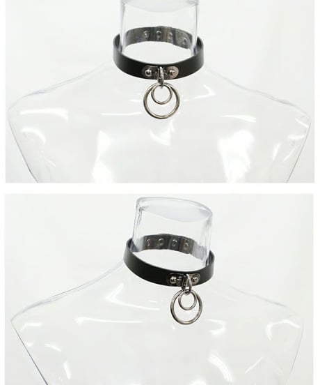 Deorart/ディオラート  BY1019 Ring design choker 2連 リング チョーカー パンク/シドリング/首輪