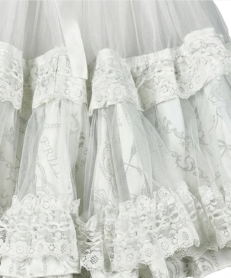 h.NAOTO/エイチ・ナオト　Bunny Volume Mini Petticoat / WH