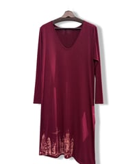 h.NAOTO/エイチ・ナオト　Side slit dress(Red)