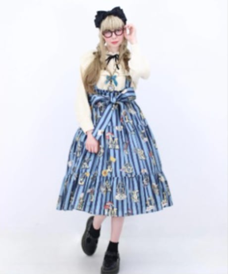 Perla nell' ostrica　125045-1  Alice in Wonder Glyph skirt（Sax Blue）
