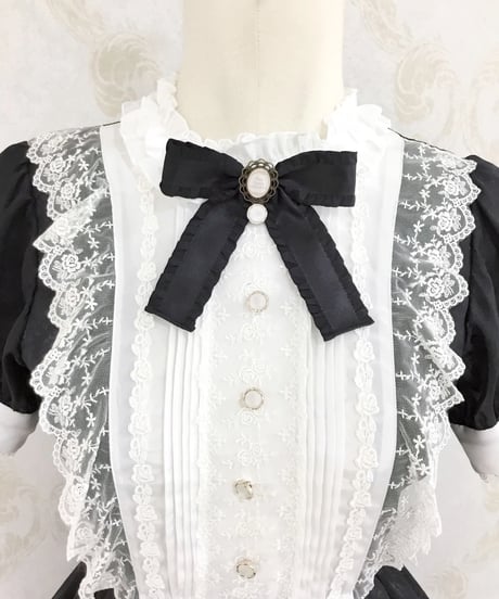 Pina sweetcollection／ローズジャガードワンピース（半袖）  ブラック
