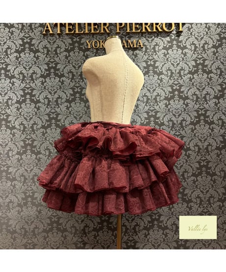 Vallee lys/ヴァレリス／ Petale Voile Skirt（ボルドー）