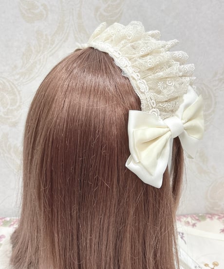 Enchantlic Enchantilly／レースフリルヘッドドレス（生成り）