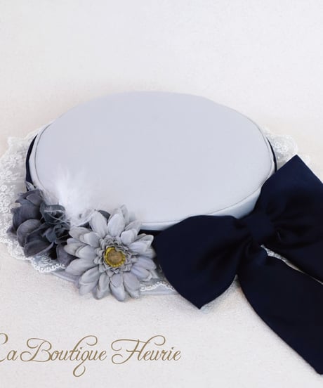Mignonne Vintage／La Boutique Fleurie ミニキャノチェ -サックスグレー