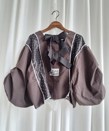 mother's made/マザーズメイド 603205 バックリボントップス(ブラウン)＊