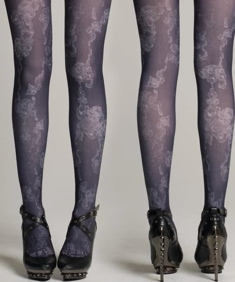 h.NAOTO/エイチ・ナオト　Black Bloody Rose Tights