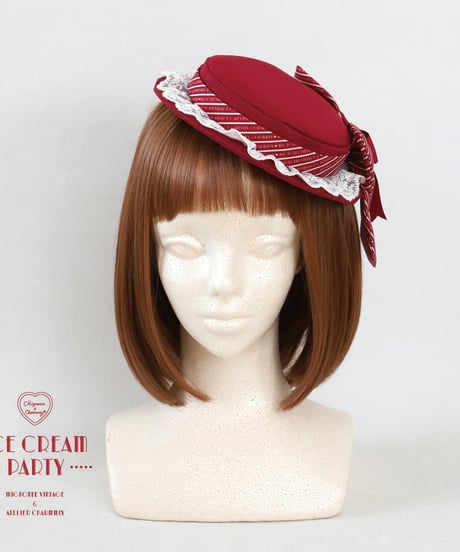 Mignonne Vintage／ICE CREAM PARTY ミニハット -Cherry Cheese cake-