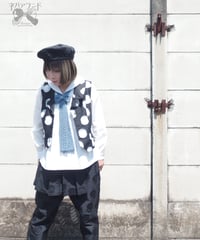 ネバアランド　ドットベスト〈黒白〉