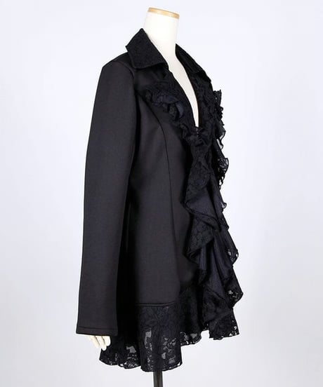 h.NAOTO/エイチ・ナオト　Ruffle Lace Stretch Jacket