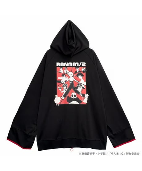 LISTEN FLAVOR/リッスンフレーバー  RNM-0024 らんま1/2 チャイナジャージパーカー【BLACK】