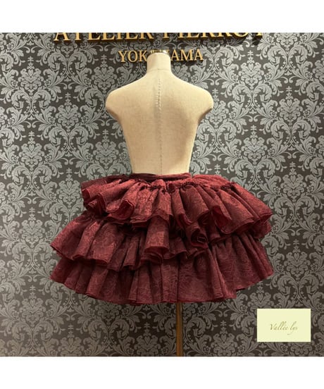 Vallee lys/ヴァレリス／ Petale Voile Skirt（ボルドー）
