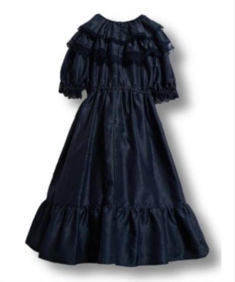 Perla nell' ostrica　125046-2　Thaleia one-piece dress（ShantungVe.rBlack）