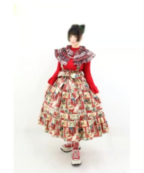 Perla nell' ostrica　125045-2  Vintage Cat Skirt（Red）