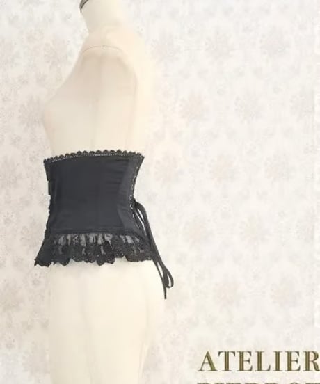 ATELIER-PIERROT／Frill Short Corset PlusSize（ブラック）/ サイズ2 残り1点