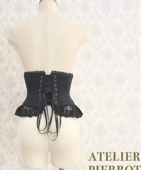 ATELIER-PIERROT／Frill Short Corset PlusSize（ブラック）/ サイズ2 残り1点