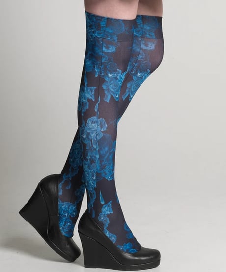 h.NAOTO/エイチ・ナオト　Blue Bloody Rose Overknees