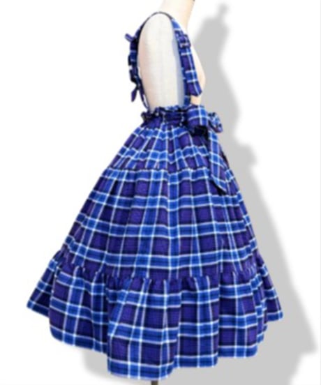 Perla nell' ostrica　125045-4   Clio Skirt 　 ーChecked Ver.ー   （Blue）