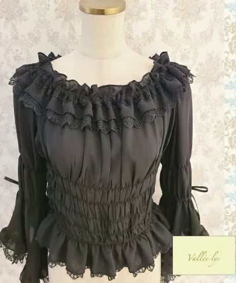 Vallee lys/ヴァレリス／Blossom Breeze Blouse （ブラック）