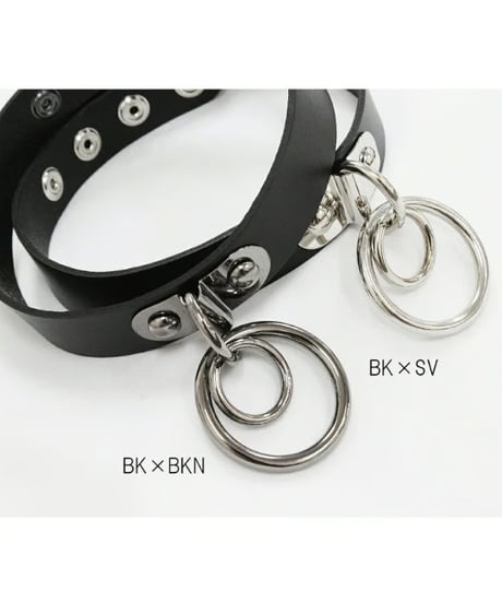 Deorart/ディオラート  BY1019 Ring design choker 2連 リング チョーカー パンク/シドリング/首輪