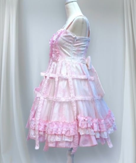 h.NAOTO/エイチ・ナオト　Sweet Strawberry Alice Bird Cage Dress【M/Lサイズ】