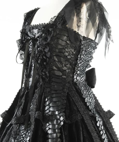 h.NAOTO/エイチ・ナオト　Black Dragon Bird Cage Dress【M/Lサイズ】