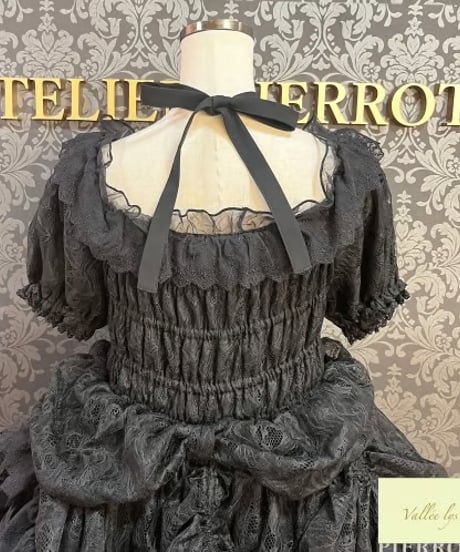 Vallee lys/ヴァレリス／Mellow Melody Dress（BLACK×BLACK）