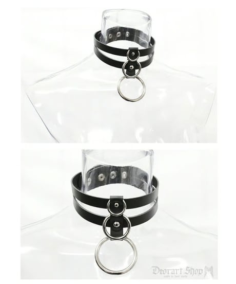 Deorart/ディオラート  BY2092 Double belt ring choker ダブルベルト コルセット チョーカー/首輪/パンク/ゴシック