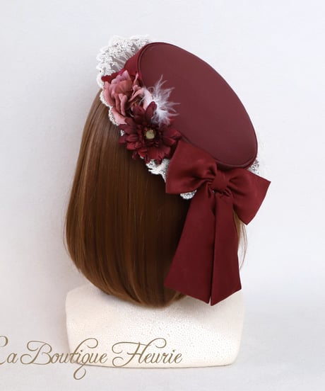 Mignonne Vintage／La Boutique Fleurie ミニキャノチェ -ボルドー-
