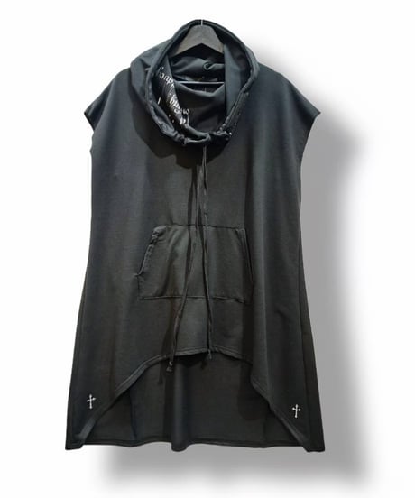 h.NAOTO/エイチ・ナオト　High-Neck Sleeveless Long Pullover