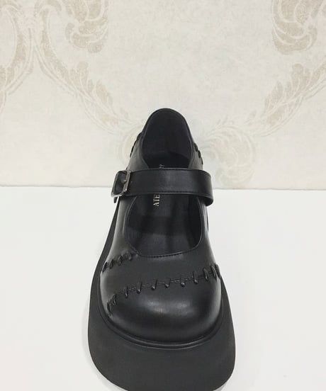 ATELIER-PIERROT／ “Nocturnal Grave” Batwing Mended Shoes (ブラック）S～XLの4サイズ