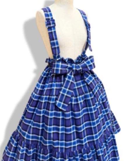 Perla nell' ostrica　125045-4   Clio Skirt 　 ーChecked Ver.ー   （Blue）