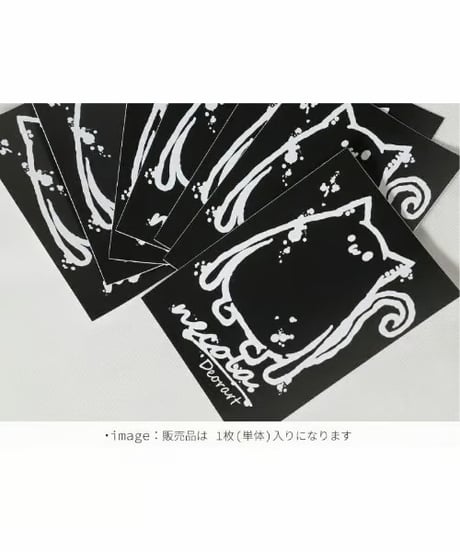 Deorart/ディオラート  GD002 NECOLA ステッカー[NECOLA(ぼんやり)]